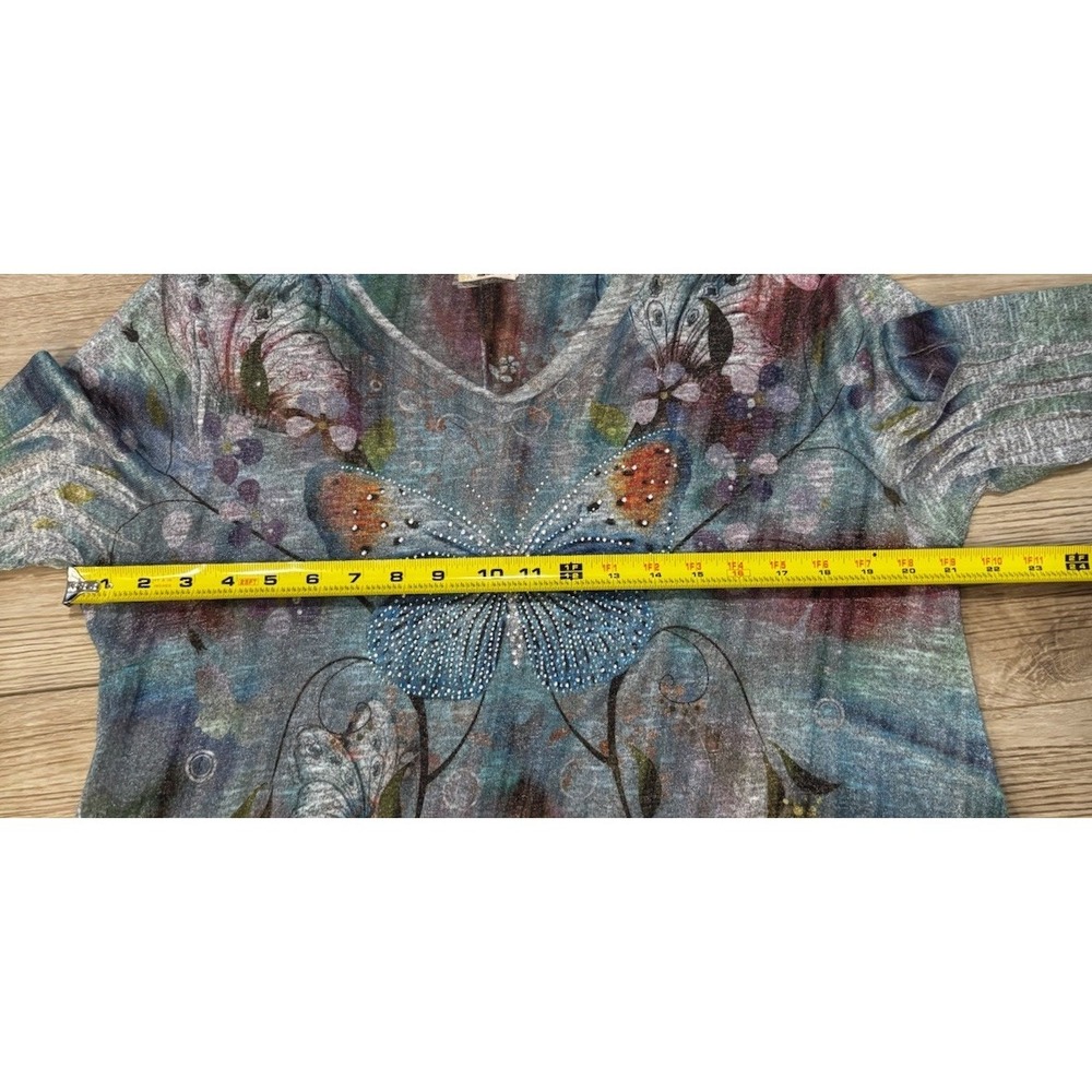 Studio Gem Butterfly Tunic Handkerchief Hem Medium Fairycore Made In USA Boho‎ - Picture 4 of 8